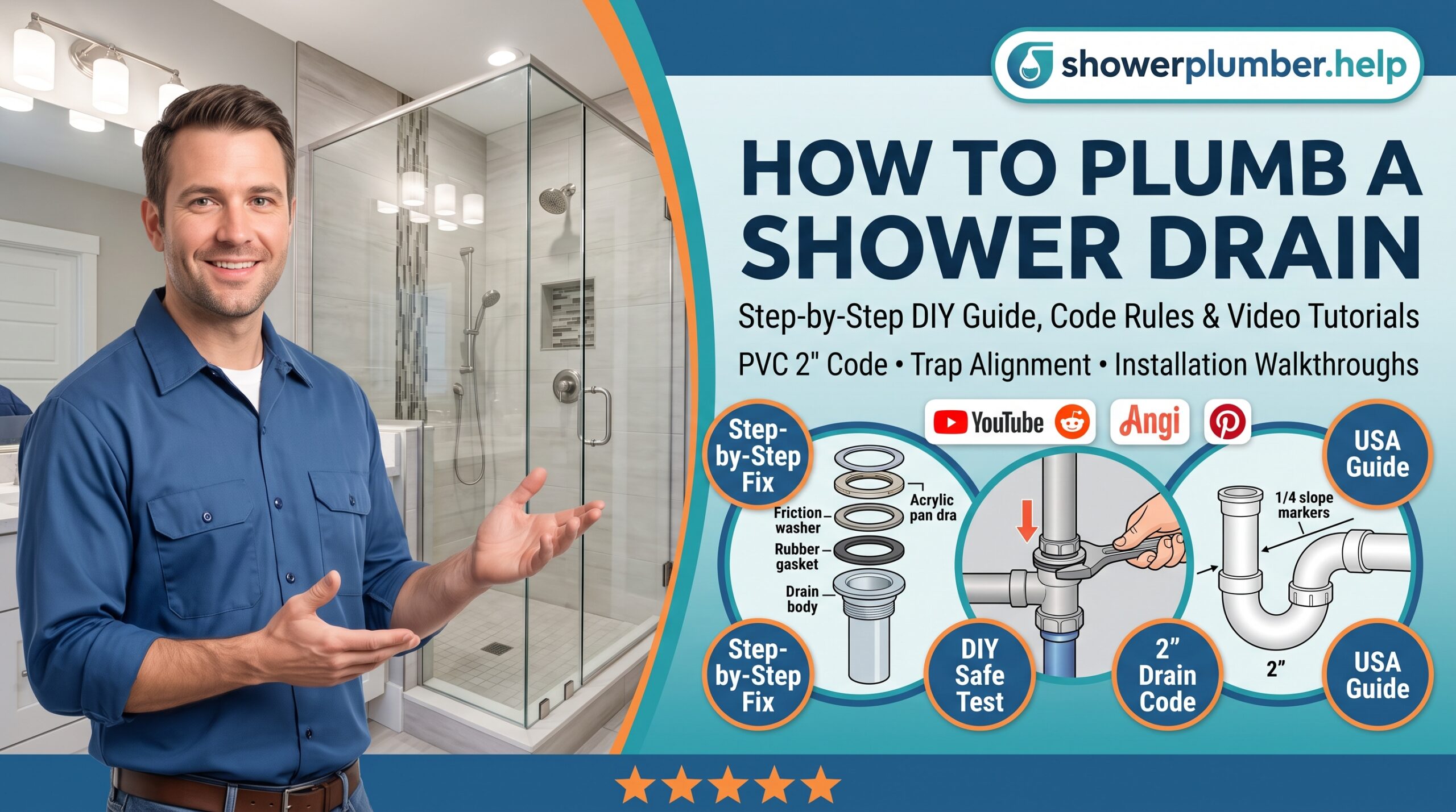 how to plumb a shower drain- showerplumber,help